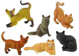 Įvairių veislių naminių kačių figūrėlių rinkinys, 6 vnt kaina ir informacija | Žaislai berniukams | pigu.lt