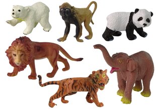 Laukinių gyvūnų figūrėlių rinkinys, 6 vnt kaina ir informacija | Žaislai berniukams | pigu.lt