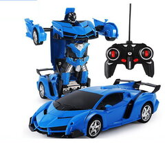 Nuotoliniu būdu valdomas Robotas transformeris, mėlynas kaina ir informacija | Žaislai berniukams | pigu.lt