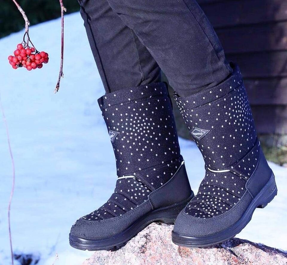 Žieminiai batai moterims Kuoma Lady Black Galaxy цена и информация | Aulinukai, ilgaauliai batai moterims | pigu.lt