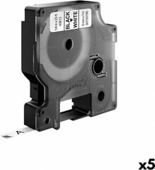 Laminuota juosta etikečių klijavimo aparatams Dymo D1 43613 LabelManager™ Balta 6 mm Juoda (5 vnt.) kaina ir informacija | Spausdintuvų priedai | pigu.lt