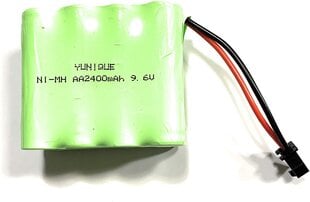 Аккумулятор для RC автомобилей, sm-2P 2Pin, 9.6 В, 2400mAh Ni-MH, 1 шт цена и информация | Смарттехника и аксессуары | pigu.lt