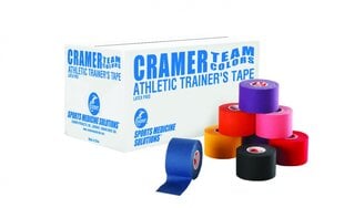 CRAMER Team teipas 3,8 cm x 9,14 m, mėlynas kaina ir informacija | Įtvarai | pigu.lt