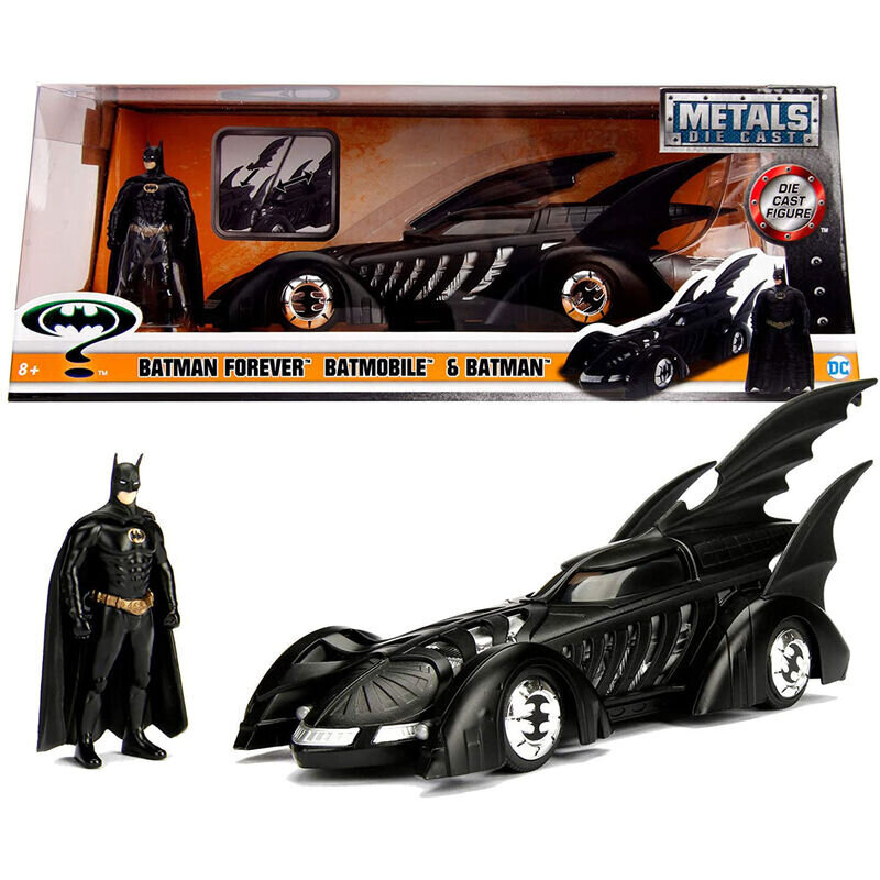 Metalinis automobilis + figūrėlė DC Comics Batman Forever Batmovil цена и информация | Žaislai berniukams | pigu.lt