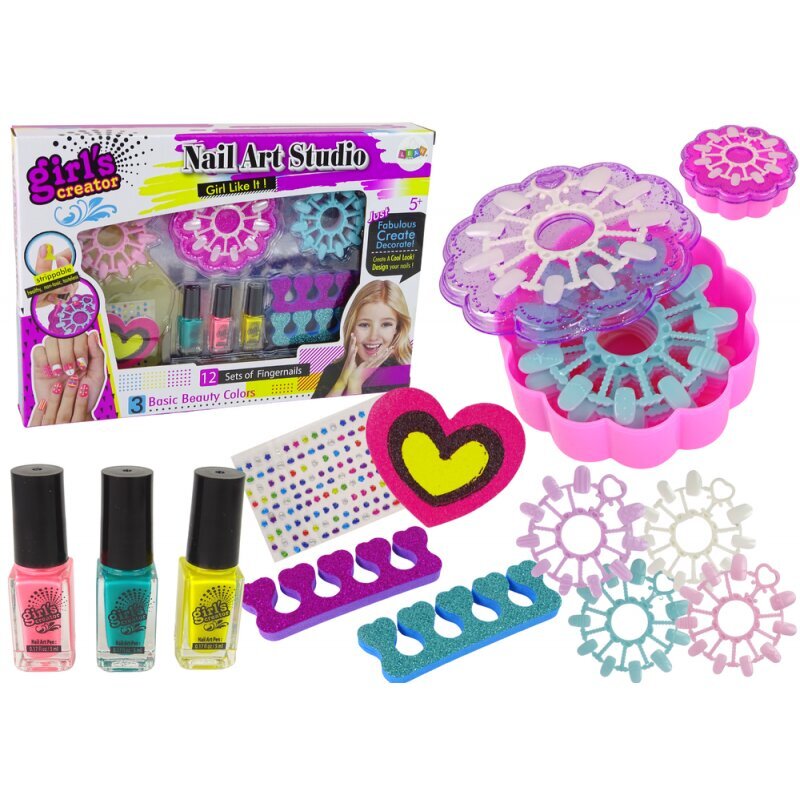 Nagų formavimo rinkinys vaikams Leantoys Little Ladies Nail Art Studio kaina ir informacija | Žaislai mergaitėms | pigu.lt