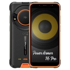 Ulefone Power Armor 16 Pro, Android 12, 9600 mAh, 16-мегапиксельная камера, IP68, водонепроницаемый, NFC/GPS, 4G, dual SIM, оранжевый цена и информация | Мобильные телефоны | pigu.lt