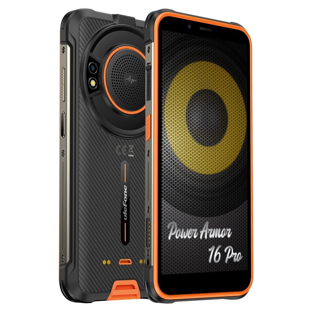 Ulefone Power Armor 16 Pro 4/64GB UF-PA16P/OE Orange/Black цена и информация | Mobilieji telefonai | pigu.lt