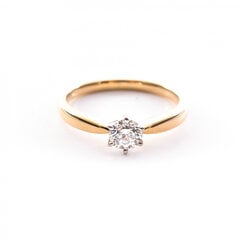 Auksinis žiedas su briliantu moterims ZGR16994DIH kaina ir informacija | Žiedai | pigu.lt