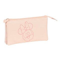 Тройной пенал Minnie Mouse Baby, розовый (22 x 12 x 3 cм) цена и информация | Пеналы | pigu.lt