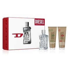 Rinkinys Diesel D by Diesel moterims/vyrams: dušo želė, 75 ml + tualetinis vanduo EDT, 100 ml + kūno losjonas, 75 ml kaina ir informacija | Kvepalai moterims | pigu.lt