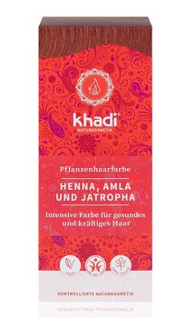 Растительная краска для волос Khadi Henna, Amla и Jatropha (красно-коричневая) 100 г цена и информация | Краска для волос | pigu.lt