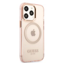 Guess Translucent MagSafe Compatible iPhone 13 Pro Pink kaina ir informacija | Telefono dėklai | pigu.lt
