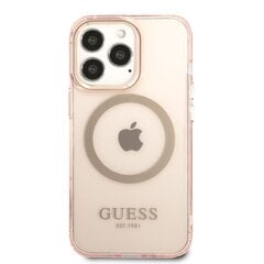 Guess Translucent MagSafe Compatible iPhone 13 Pro Pink kaina ir informacija | Telefono dėklai | pigu.lt