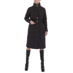 Женское стеганое пальто, черное цена и информация | Женские пальто | pigu.lt