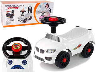 Paspiriamas automobilis Lean Toys ,,Starlight shadow'', baltas kaina ir informacija | Žaislai kūdikiams | pigu.lt
