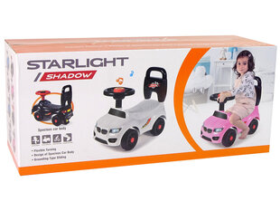 Paspiriamas automobilis Lean Toys ,,Starlight shadow'', baltas kaina ir informacija | Žaislai kūdikiams | pigu.lt