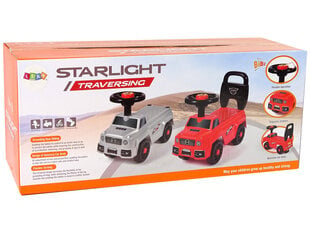 Paspiriamas automobilis Lean Toys ,,Starlight traversing'', baltas kaina ir informacija | Žaislai kūdikiams | pigu.lt