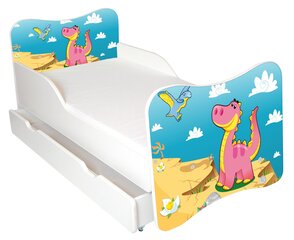 Детская кровать с матрасом и ящиком для постельного белья Ami 49, 140x70 см цена и информация | Детские кровати | pigu.lt
