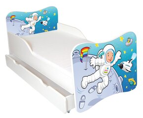 Детская кровать с матрасом и ящиком для постельного белья Ami 48, 140x70 см цена и информация | Детские кровати | pigu.lt