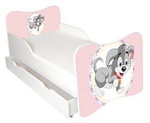 Детская кровать с матрасом и ящиком для постельного белья Ami 50, 140x70 см цена и информация | Детские кровати | pigu.lt