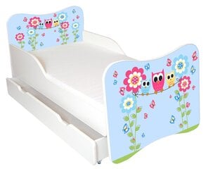 Детская кровать с матрасом и ящиком для постельного белья Ami 44, 140x70 см цена и информация | Детские кровати | pigu.lt