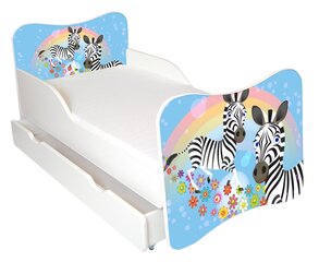 Детская кровать с матрасом и ящиком для постельного белья Ami 47, 140x70 см цена и информация | Детские кровати | pigu.lt
