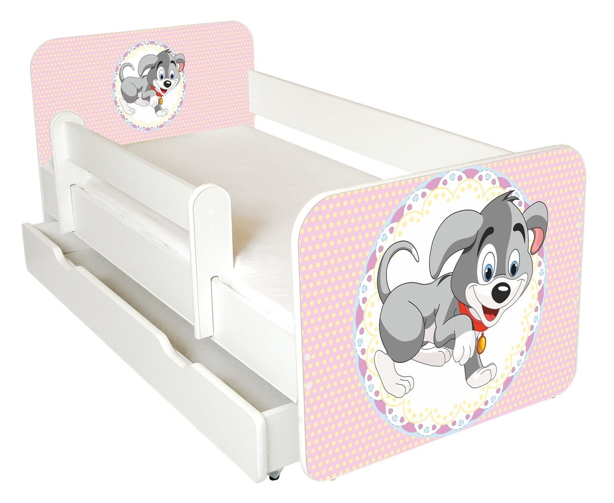 Lova su čiužiniu, patalynės dėže ir nuimama apsauga Ami 50, 140x70cm kaina ir informacija | Vaikiškos lovos | pigu.lt