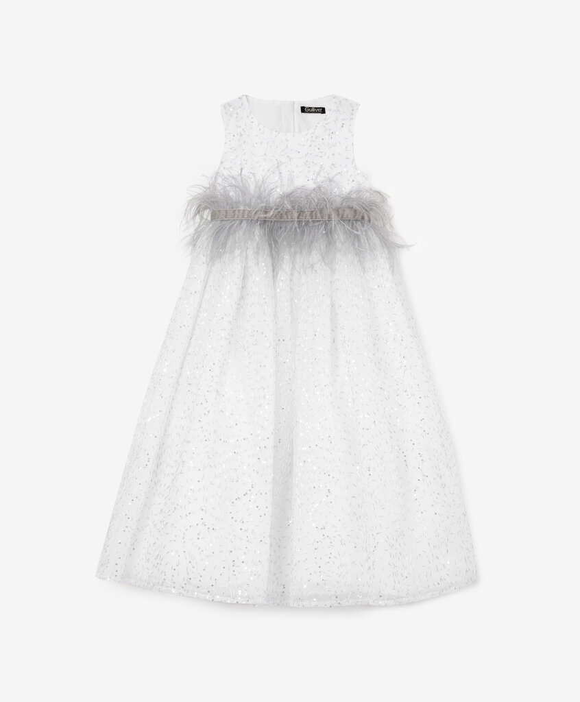 Gulliver suknelė su blizgučiais mergaitėms, balta kaina ir informacija | Suknelės mergaitėms | pigu.lt
