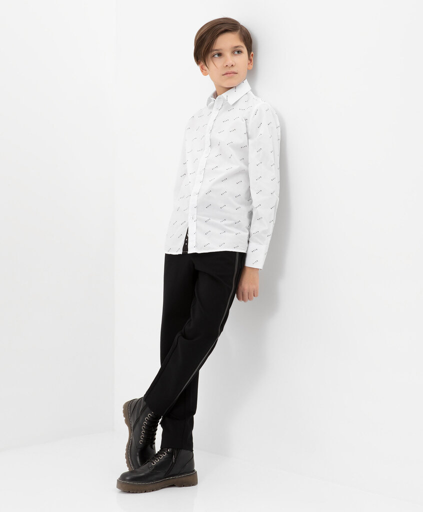 Gulliver marškiniai ilgomis rankovėmis berniukams, baltos spalvos kaina ir informacija | Marškinėliai berniukams | pigu.lt