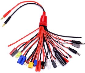 19-в-1 Banana Plug Rc Lipo Charger Adapter Cable цена и информация | Смарттехника и аксессуары | pigu.lt