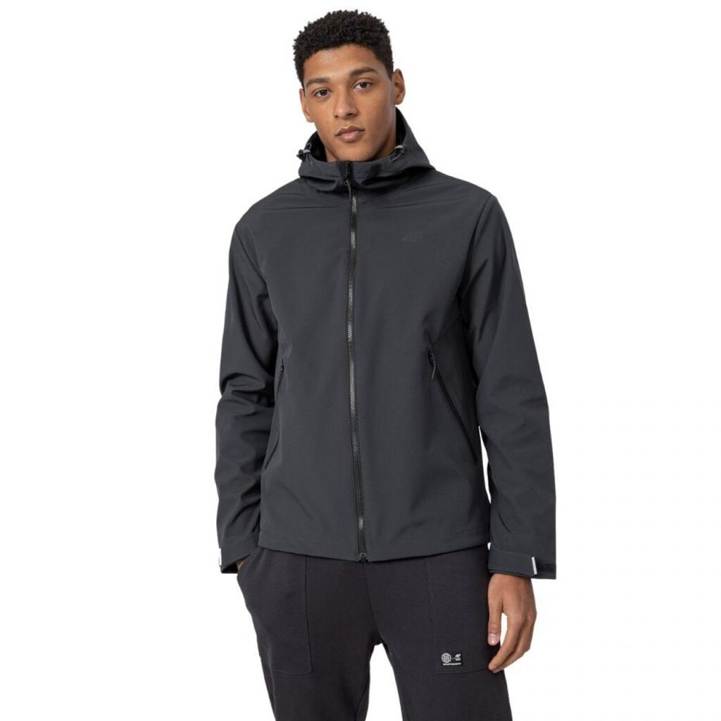 Vyriška striukė 4F softshell M H4Z22 SFM001 22S, juoda цена и информация | Vyriškos striukės | pigu.lt