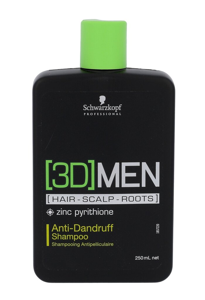 Šampūnas nuo pleiskanų vyrams Schwarzkopf Professional 3D MEN Anti Dandruff 250 ml kaina ir informacija | Šampūnai | pigu.lt