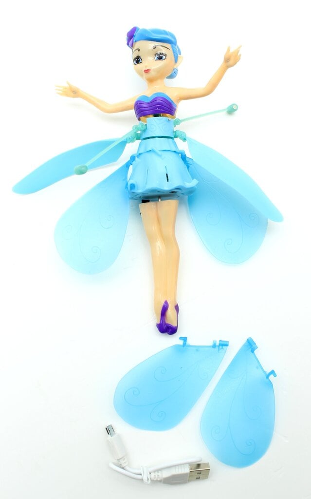 Skraidanti lėlė Fėja Magic Princess, mėlyna kaina ir informacija | Žaislai mergaitėms | pigu.lt