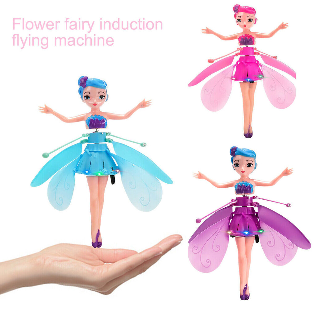 Skraidanti lėlė Fėja Magic Princess, mėlyna kaina ir informacija | Žaislai mergaitėms | pigu.lt
