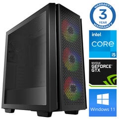 INTOP i5-11400F 16GB 250SSD M.2 NVME+2TB GTX1650 4GB WIN11 kaina ir informacija | Stacionarūs kompiuteriai | pigu.lt