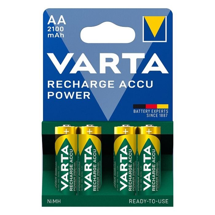 VARTA įkraunama baterija AA 2100mAh, 4 vnt цена и информация | Elementai | pigu.lt