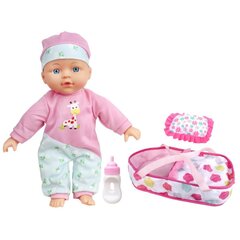 Lėlė kūdikis su buteliuku LeanToys, 30cm цена и информация | Игрушки для девочек | pigu.lt