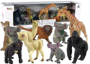 Afrikos laukinių gyvūnų figūrėlių rinkinys Lean Toys, 9 vnt. kaina ir informacija | Žaislai berniukams | pigu.lt