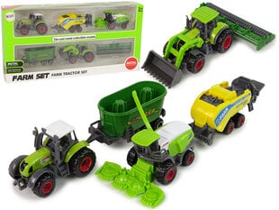 Набор из 6 металлических элементов сельскохозяйственной техники, трактора, комбайна цена и информация | Игрушки для мальчиков | pigu.lt