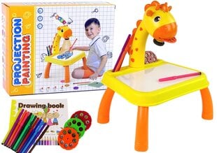 Стол с проектором и доской для рисования, желтый цена и информация | Развивающие игрушки | pigu.lt