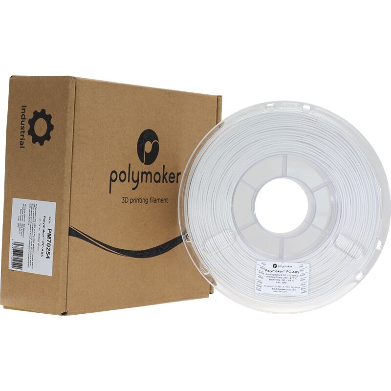 Polymaker PC-ABS - 1kg - 1.75mm - Baltas kaina ir informacija | Išmanioji technika ir priedai | pigu.lt