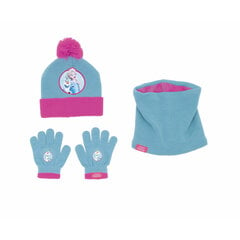 Шапка, перчатки и повязка на шею для детей Frozen Memories, синий цвет цена и информация | Аксессуары для детей | pigu.lt