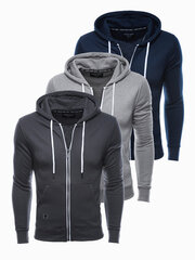 Džemperių rinkinys vyrams Ombre Clothing Z44, pilkas kaina ir informacija | Džemperiai vyrams | pigu.lt
