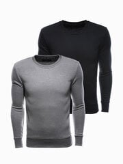 Džemperis vyrams Ombre Clothing 108339-7, juodas/pilkas, 2 vnt kaina ir informacija | Džemperiai vyrams | pigu.lt