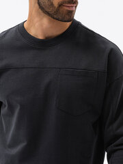 Džemperis vyrams Ombre Clothing B1277, juodas kaina ir informacija | Džemperiai vyrams | pigu.lt