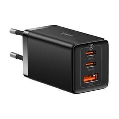 Baseus GaN5 Pro wall charger 2xUSB-C + USB, 65 Вт (black) цена и информация | Зарядные устройства для телефонов | pigu.lt