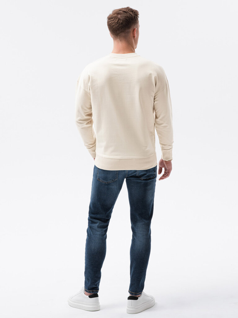 Džemperis vyrams Ombre Clothing B1277, smėlio spalvos kaina ir informacija | Džemperiai vyrams | pigu.lt