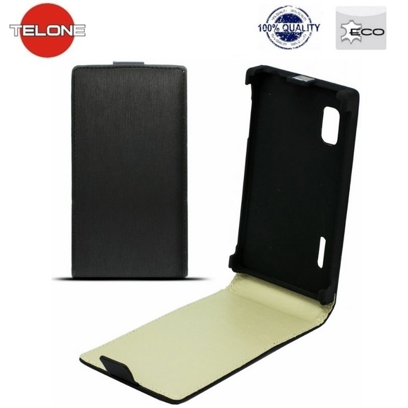 Telone Neo Slim Flip Case HTC 601e One Mini M4i vertical book case Black