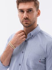 Marškiniai vyrams Ombre Clothing K643, mėlyni kaina ir informacija | Vyriški marškiniai | pigu.lt