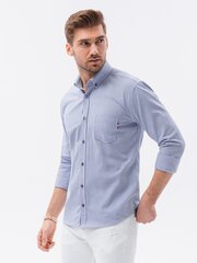 Marškiniai vyrams Ombre Clothing K643, mėlyni kaina ir informacija | Vyriški marškiniai | pigu.lt